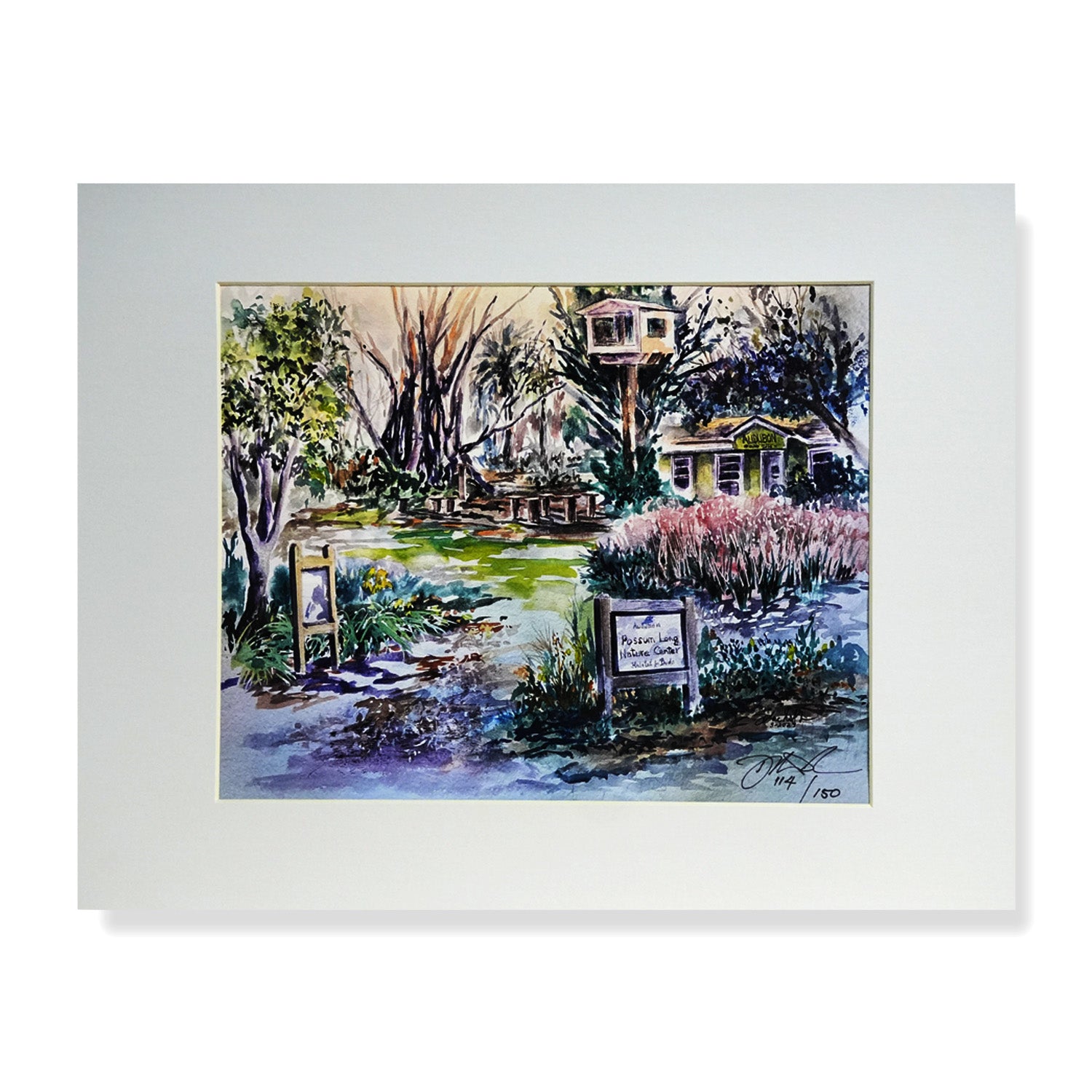 Watercolor painting of the historic Audubon House in Martin County, Florida by Treasure Coast artist Don MacIntosh
